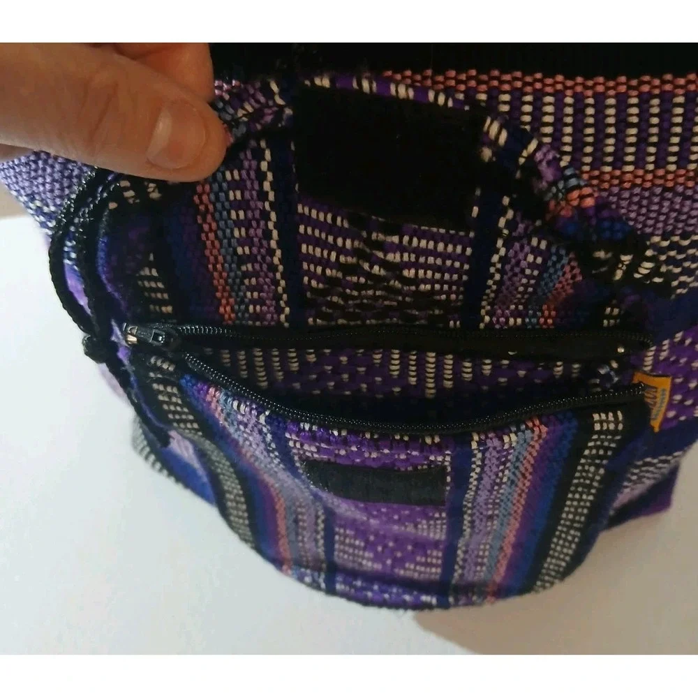 Artesanias PINZON Colorful Fabric Backpack Made in Mexico‎ 10X10.5'X6 #1210